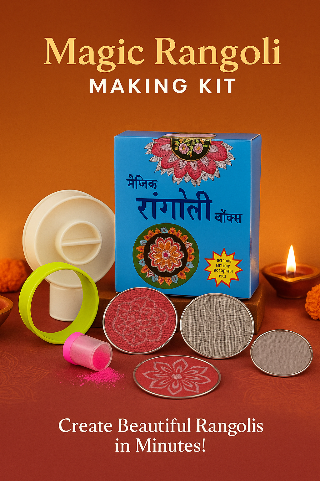 Magic Rangoli Kit  - Bring Home the Joy of Rangoli This Festive Season 🌸