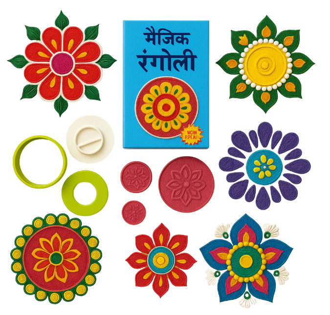Magic Rangoli Kit  - Bring Home the Joy of Rangoli This Festive Season 🌸